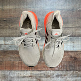 Adidas Grey/Coral Ultraboost Sneakers - Size 7.5