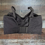 Kindred Bravely Black with Lines Pattern Padded Hands Free Pumping and Nursing Bra- Size L