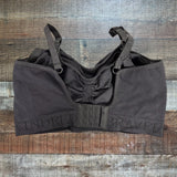 Kindred Bravely Black with Lines Pattern Padded Hands Free Pumping and Nursing Bra- Size L