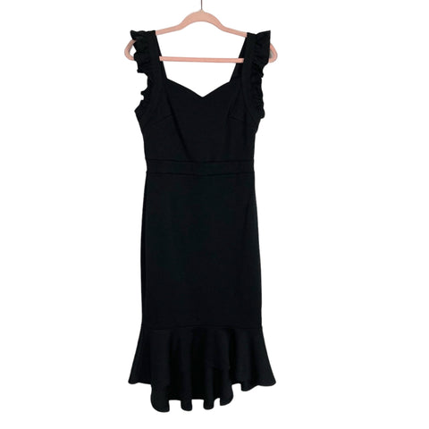 Grace Karin Black Ruffle Strap Dress NWT- Size S