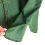 Foxcroft Green Corduroy Button Up Dress- Size 2X