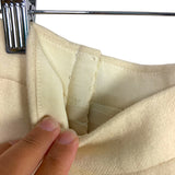 J. Crew Cream 100% Wool with Back Slit No. 2 Pencil Skirt- Size ~4 (see notes, tag is size 6, but the skirt has been altered and taken in, see photos)