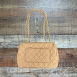 No Brand Mocha Quilted Handbag (see notes)