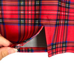 MSBASIC Red Plaid Mini Skirt- Size M (Sold Out Online)