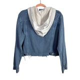 Mustard Seed Distressed Denim Removable Hood Jacket- Size S