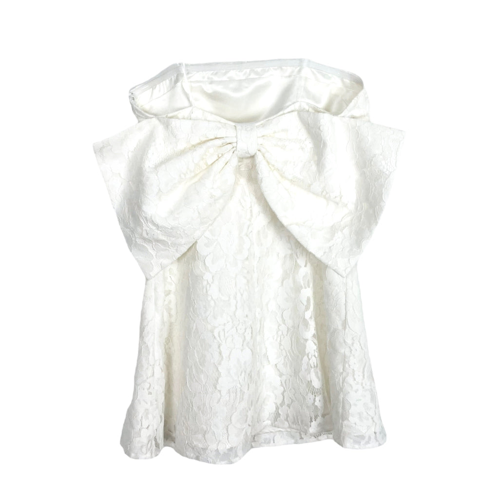 Altar'd State White Lace Overlay with Back Bow Strapless Mini Dress NW The Saved Collection Altar'd State White Lace Overlay with Back Bow Strapless Mini Dress NW The Saved Collection