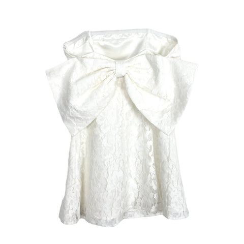 white altar'd state dress Altar'd State White Lace Overlay with Back Bow Strapless Mini Dress NW – The Saved Collection