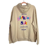 Lane Seven Cream Barebells This is my Birthday Suit Sweatshirt- Size XL