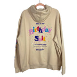 Lane Seven Cream Barebells This is my Birthday Suit Sweatshirt- Size XL