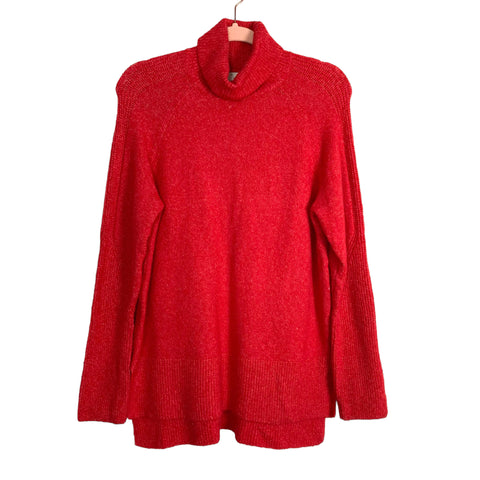 A New Day Red Turtleneck Side Slit Sweater- Size S