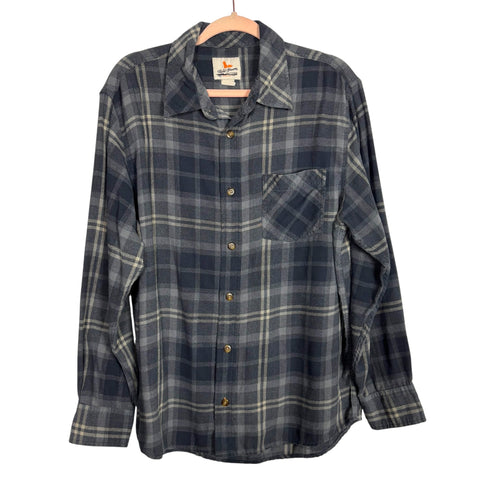 Field + Stream Grey Plaid Shirt - Size Men's L