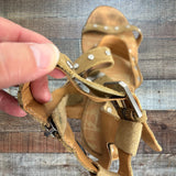 Dolce Vita Suede Studded Cork Heel Sandals- Size 9.5 (see notes)