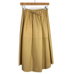 Vince Tan 100% Lamb Leather Midi Skirt- Size XS