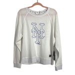 DKNY White Mesh NY Mets Long Sleeve Top NWT- Size 2