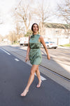 Abercrombie & Fitch Green Satin Dress NWT- Size S