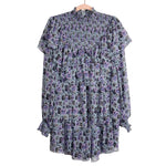 Cinq a Sept 5 a 7 Smocked Floral Tiered Ruffle Long Sleeve Dress- Size 14