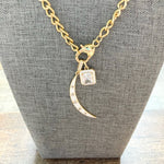 The Cora White Crescent Necklace (New)