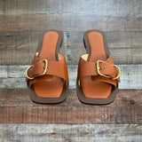 J Crew Callie Leather Buckle Sandals- Size 9 (sold out online)