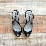 Sergio Rossi Black Platform Peep Toe Heels- Size 36