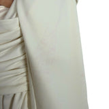 Abercrombie & Fitch Off White Ruched Off the Shoulder Thong Bodysuit- Size L (see notes)