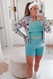Lululemon Teal Built in Shelf Bra Cropped Tank- Size 12