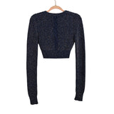 Pre-Owned Authentic Helmut Lang Blue Heathered Cropped Sweater - Size XS