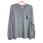 Gildan Gray Isle of Hope Marina Long Sleeve Tee- Size L (see notes)