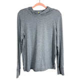 Zella Heathered Gray Hooded Long Sleeve Tee- Size M