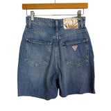 Guess Mid-Length Raw Hem Denim Shorts- Size 24