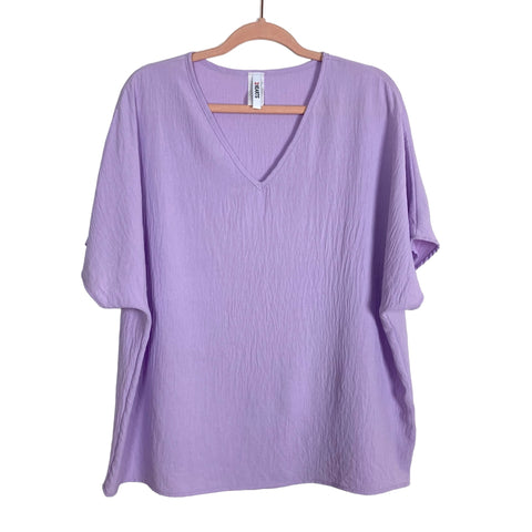 2Hearts Lavender V-Neck Top- Size M (see notes)