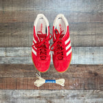 Adidas Red Gazelle Sneakers with Extra Laces- Size MEN’S 8 (NEW)