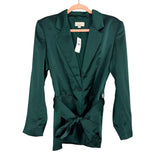 LOFT Green Satin Belted Blazer NWT- Size 0 (sold out online)