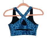 Good American Blue Animal Print with Back Criss Cross Straps and Back Cut Out Sports Bra- Size 1 (we have matching leggings)