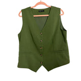 Pretty Garden Army Green Two Piece Vest Shorts Set- Size L (see notes)