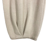 No Brand Tan Wide Leg with Tapered Pleated Hem Sweater Lounge Pants- Size S (Inseam 25”)