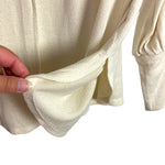 Knox Rose Cream V-Neck Front Seam Sweater- Size XXL