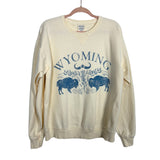 Comfort Wash Ivory Wyoming Sweatshirt- Size M