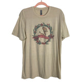 Next Level Apparel Oatmeal Merry Christmas Tee- Size L