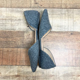 Old Navy Grey Faux Wool Slip On Flats- Size 7.5