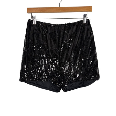 Vestique Black Sequin Shimmer Shorts NWT- Size S