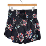 Free People Movement Black Floral Print Shorts - Size M