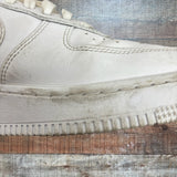 Pre-Owned Nike Air Force 1 White Leather Sneakers- Size 8 (see notes)