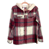 PatPat Flannel Hooded Shacket NWT- Size M