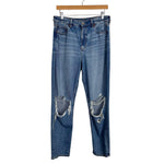 American Eagle Strigid Medium Wash Ripped Knee Mom Jeans- Size 10 (Inseam 29”)