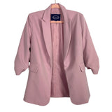 Scoop Pink with Shoulder Pads and Ruched Sleeves Open Front Blazer- Size XS (see notes, we have matching pants)