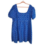 RHODE x Target Blue Embroidered Eyelet Lined Puff Sleeve Dress- Size 2X (sold out online)