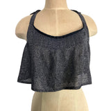 Free People Metallic Grey Back Big Bow Back Tank Top- Size XS (sold out online)