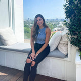 White Fox Heathered Blue Tank Top - Size S