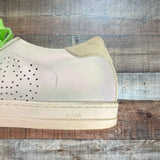 P448 Camo Iridescent Green Sparkle Lace Sneakers - Size 37 (See Notes)