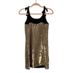 J Crew Crewcuts Gold Sequin Bow Strap Dress - Size 14 Girls